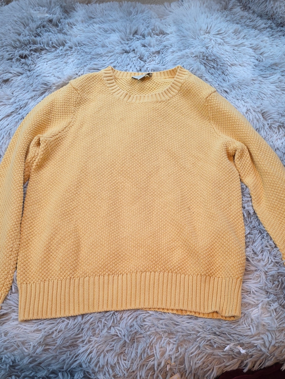 Appleseed's Pale Yellow Crewneck Knit Sweater